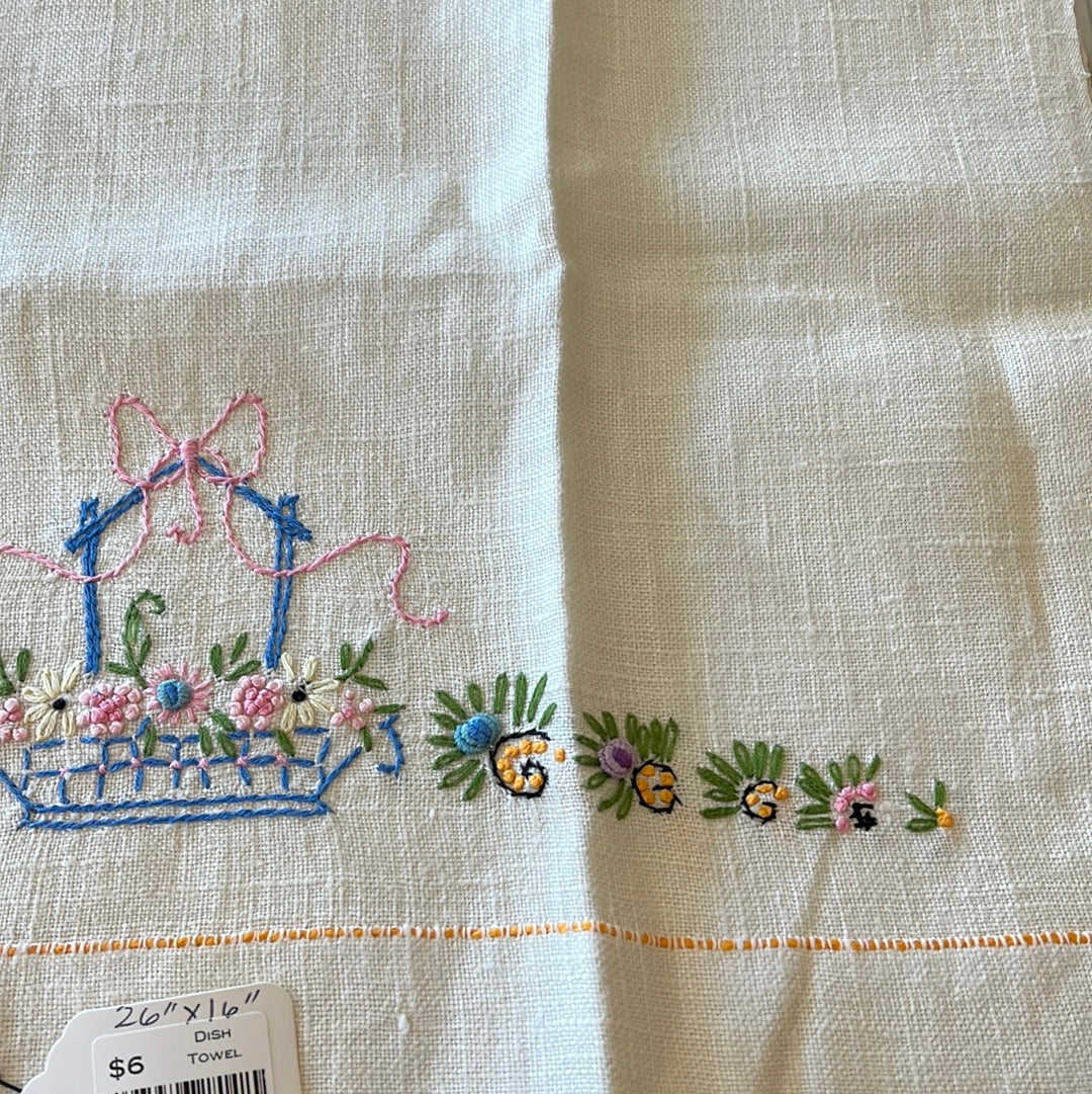 Embroidered dish towel