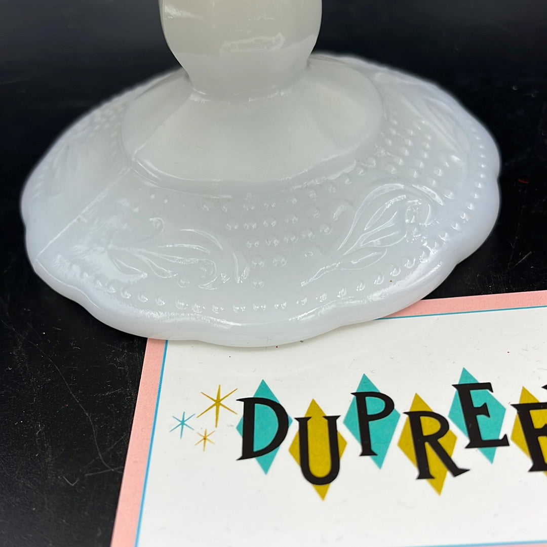 Milk Glass Pedestal Candy Dish