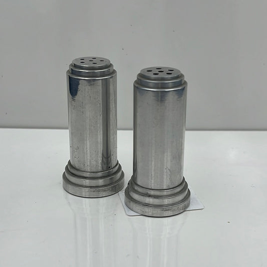 Silver cylinder salt and pepper shaker