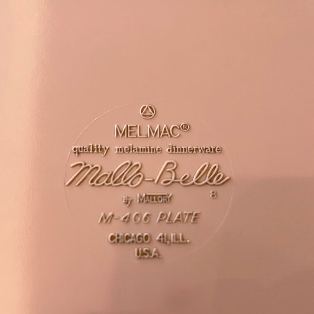 Pink Melmac salad Plates