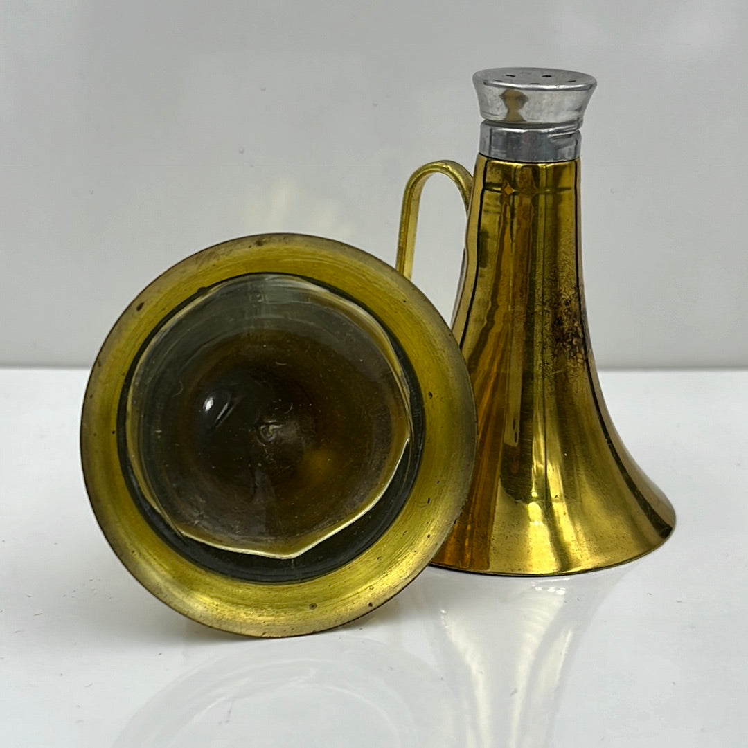 Brass megaphone salt and pepper shaker