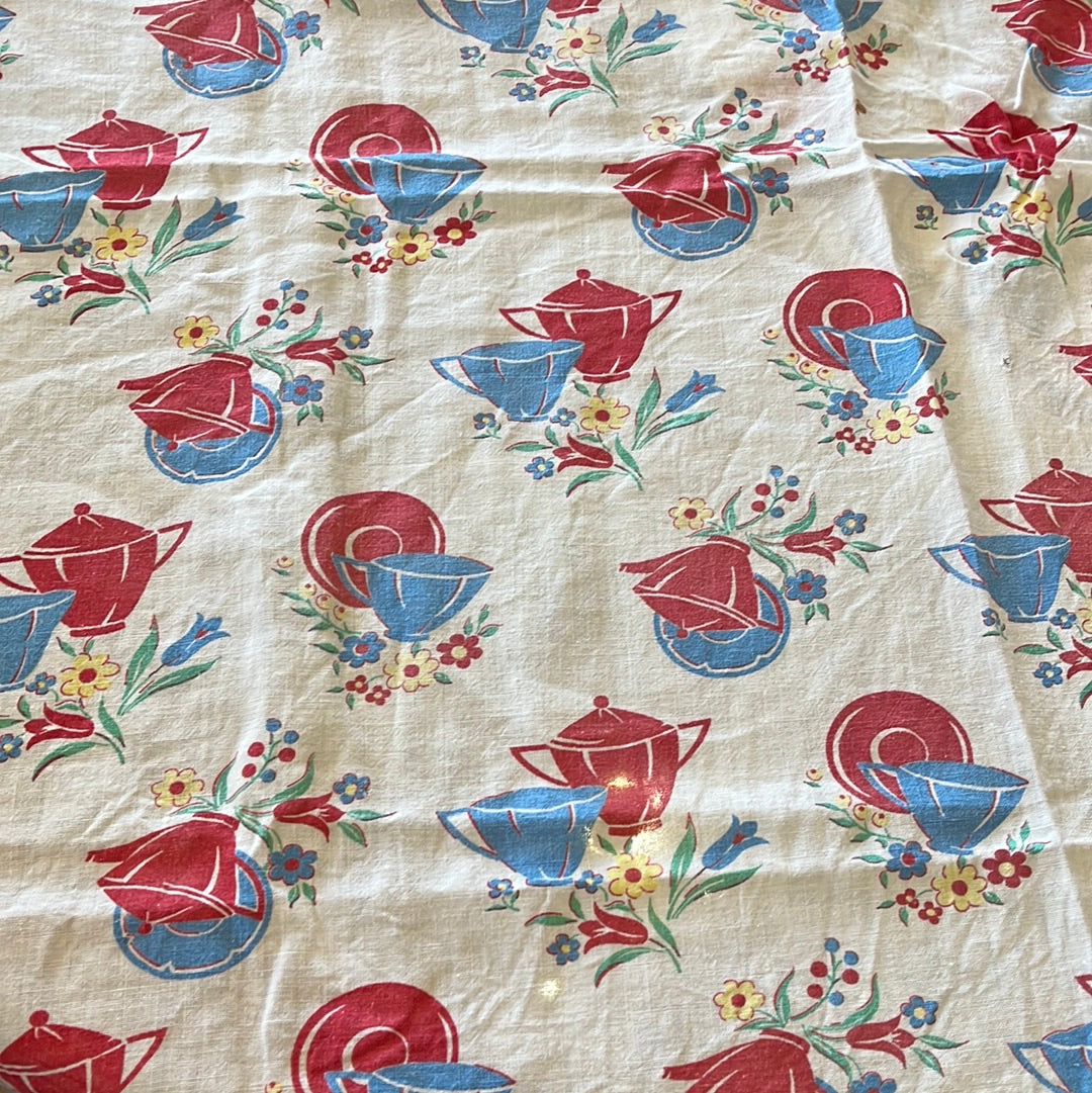 Tea cup tablecloth