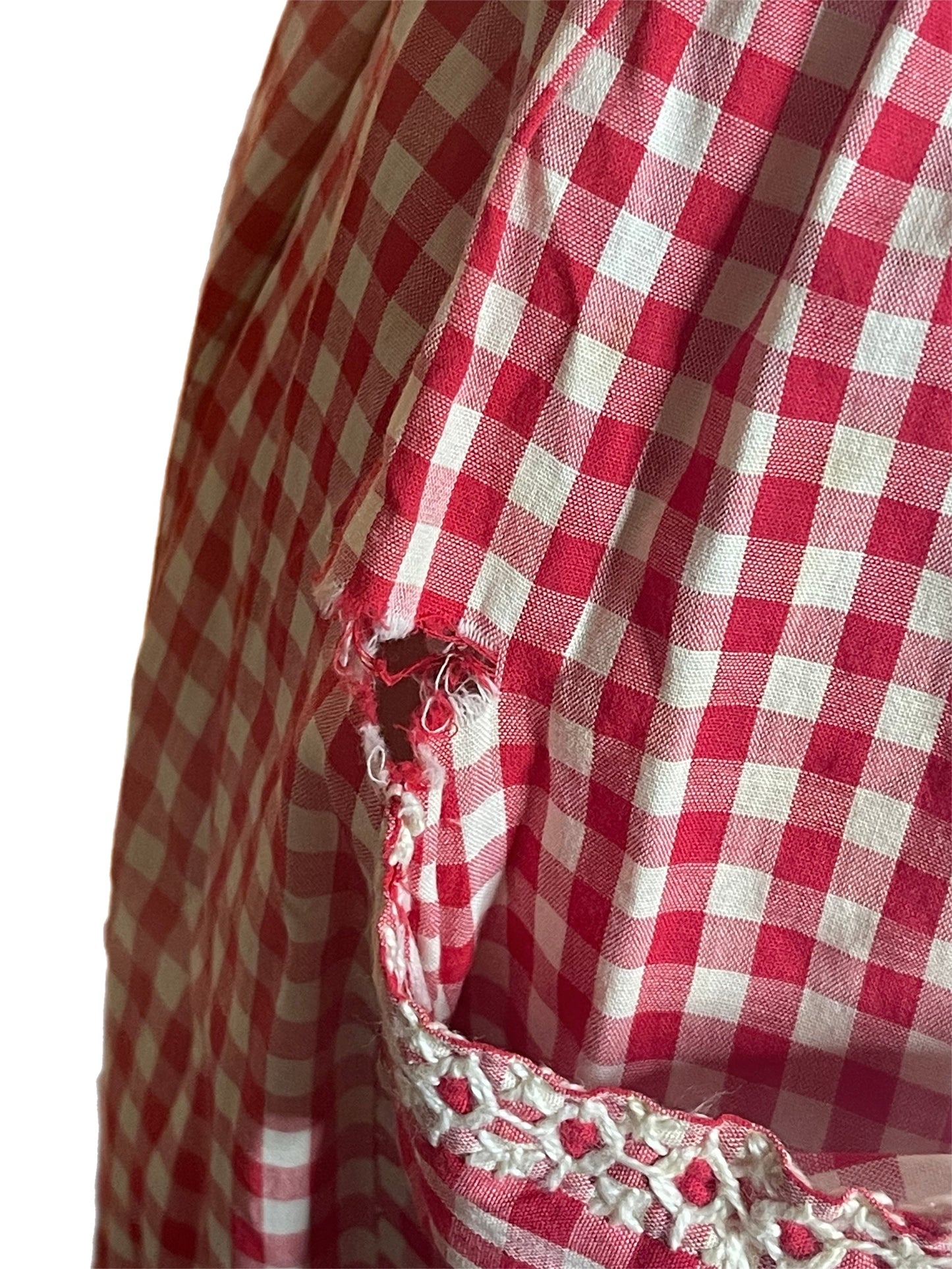 Red Gingham Kitchen Apron