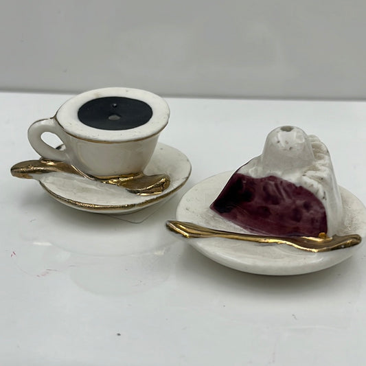 Pie and coffee salt and  pepper shaker