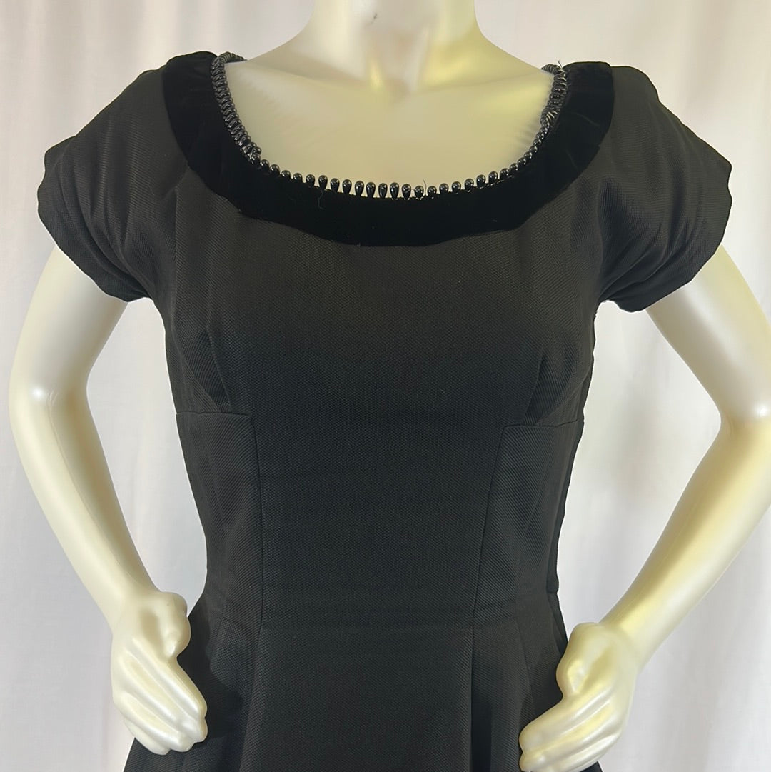 50s Jerry Parnis Black Dress