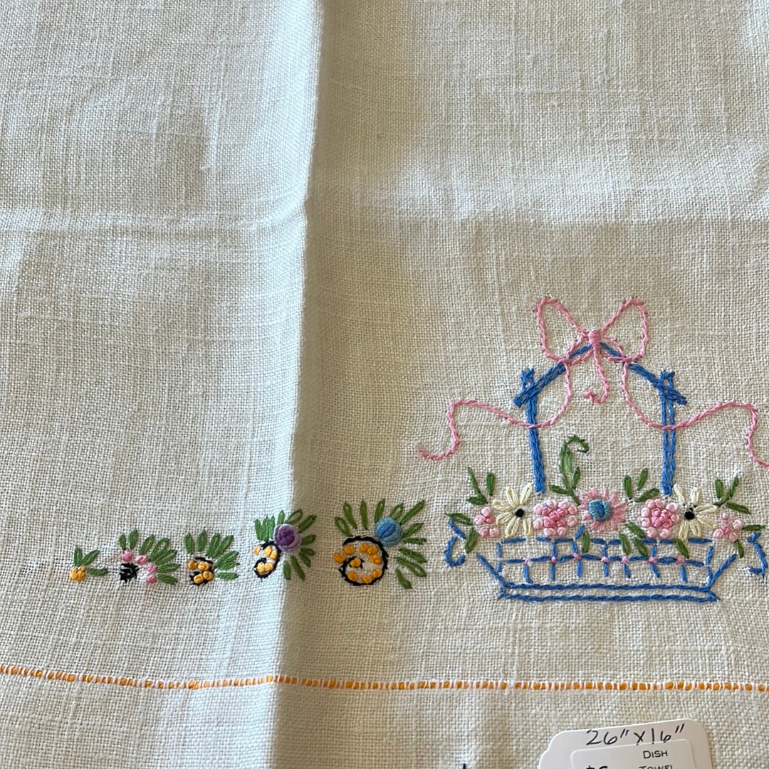 Embroidered dish towel