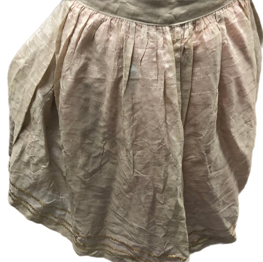 Gold half apron with metallic Gold Rick Rack detail apron