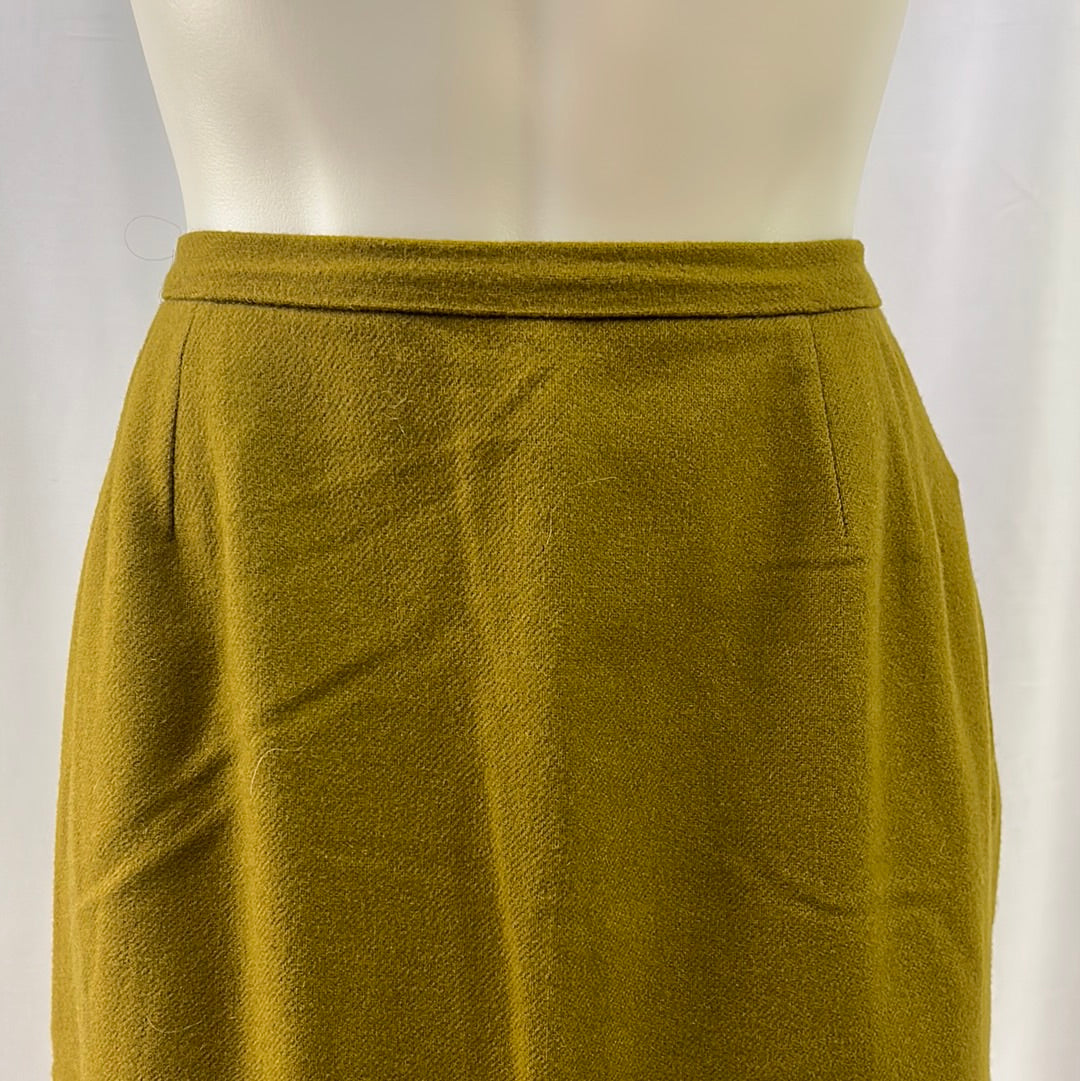 Women’s Olive Green Wool Skirt