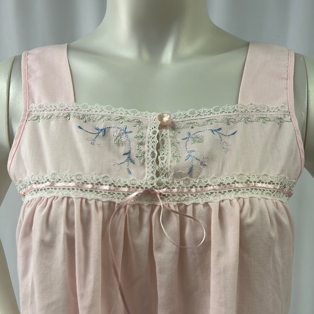 Pink Cotton Babydoll Tank