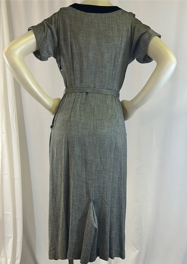 Gray Secretary Dress