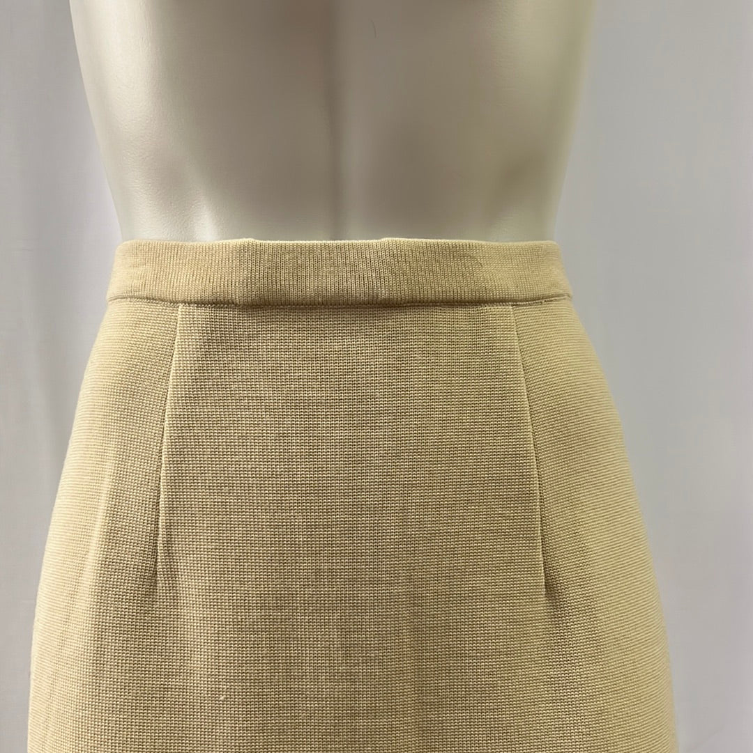 Ivory Zephyr Wool Skirt
