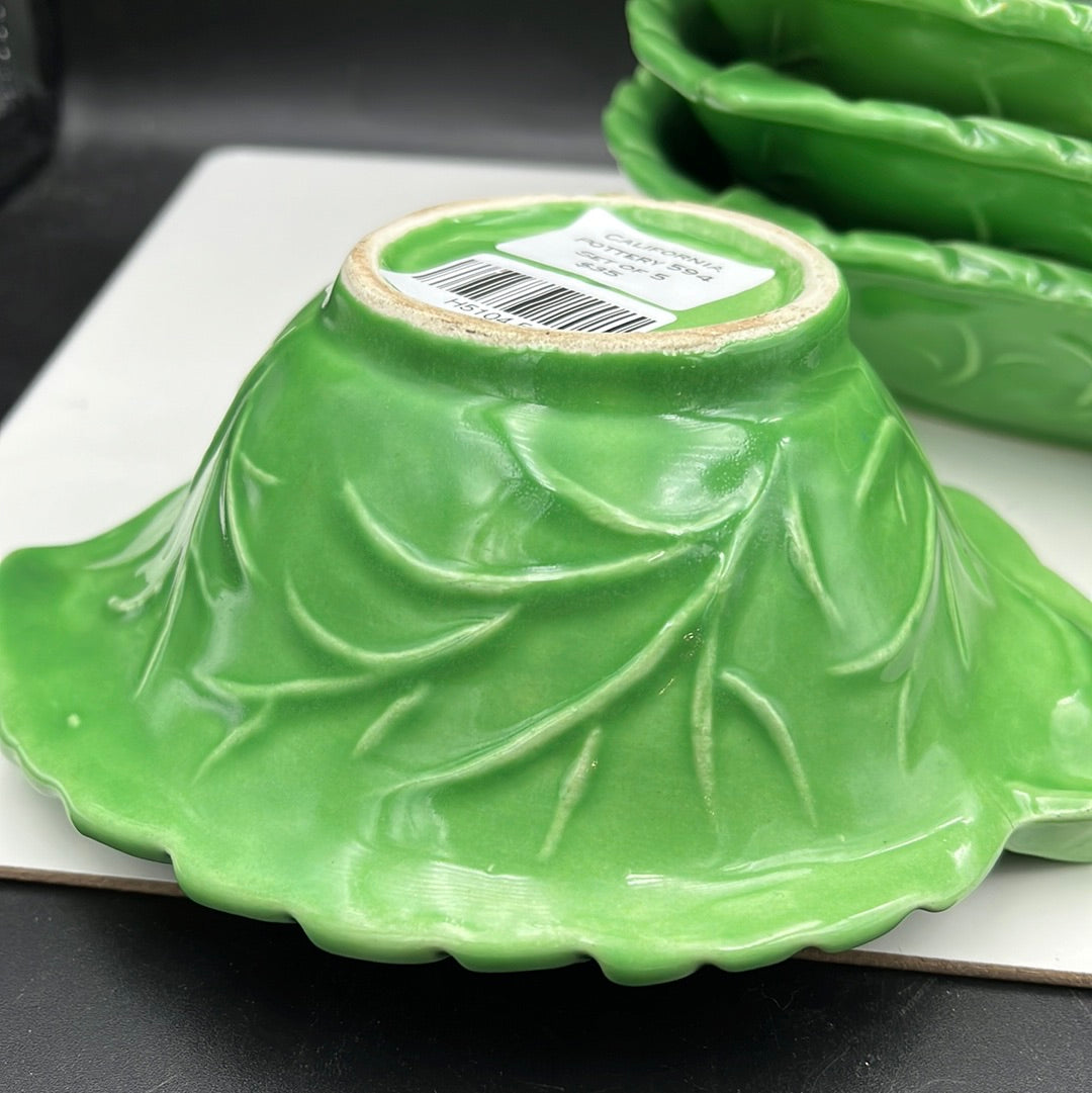 California Pottery 594 set of 5 dishes