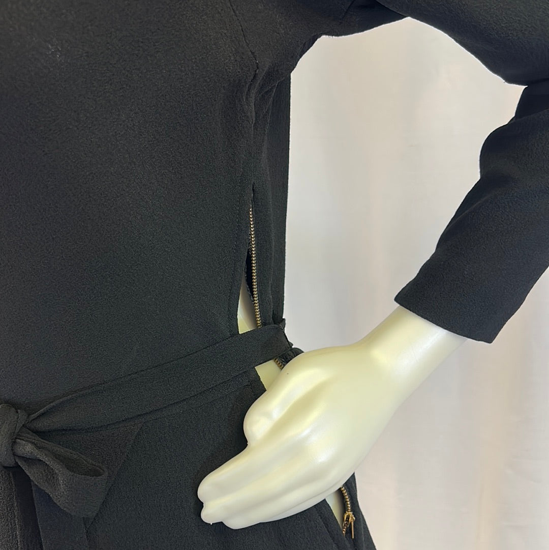 Crepe 40s Black Crepe Dress