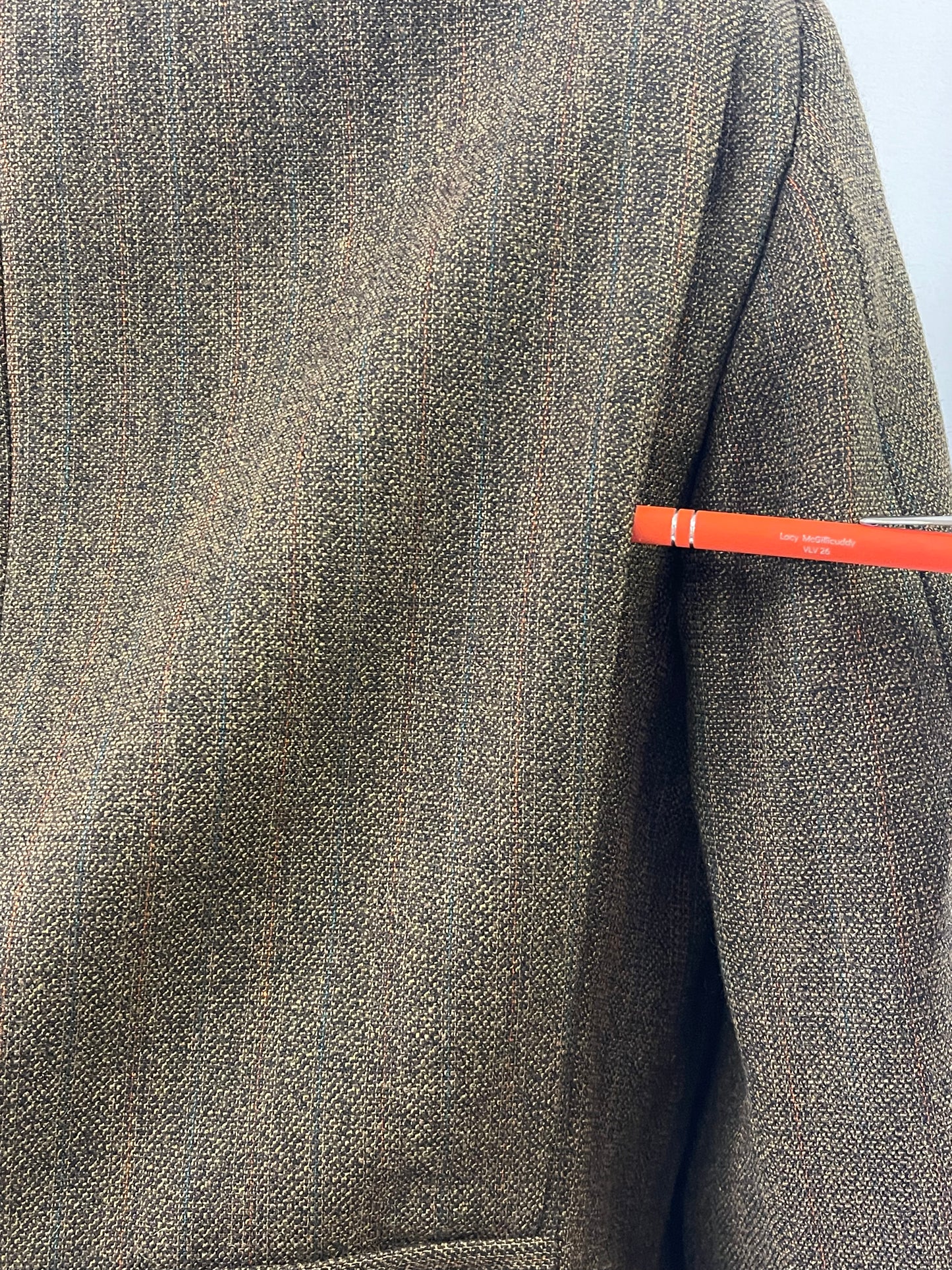 70s Brown Wool Belt Back Suit