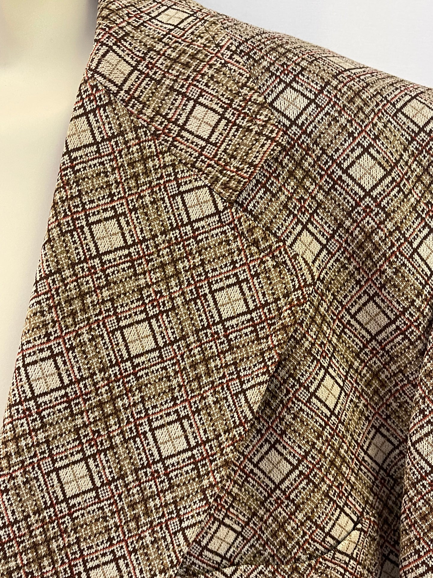 70s Botany 500Polyester Checked Suitcoat