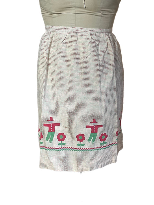 Folk Print Kitchen Apron