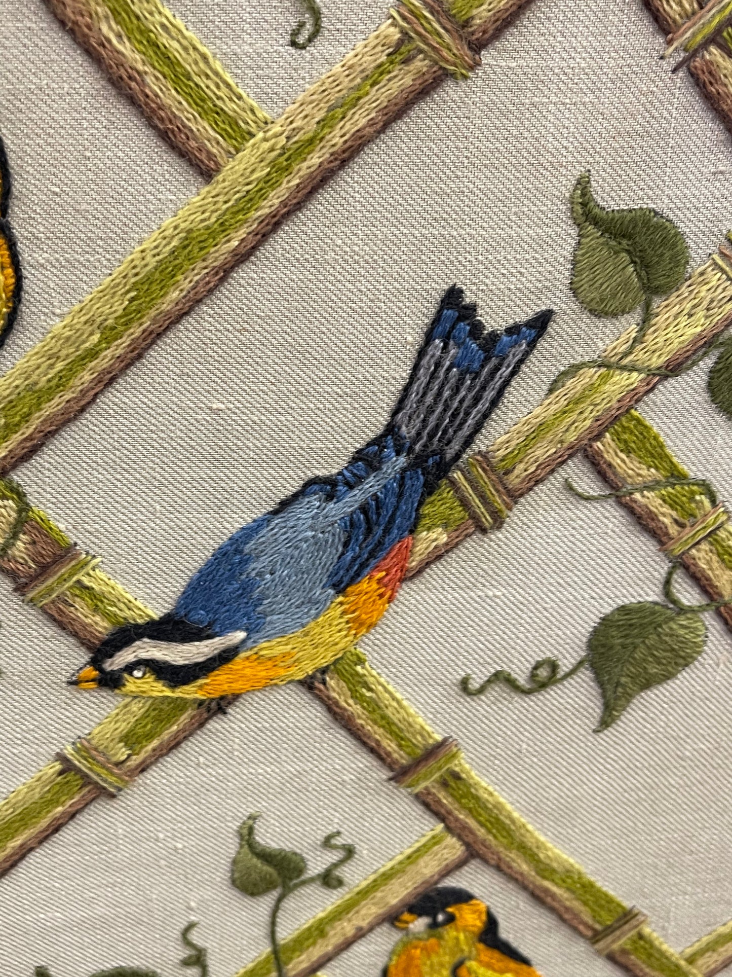 Needlepoint Bird Framed Wall Art