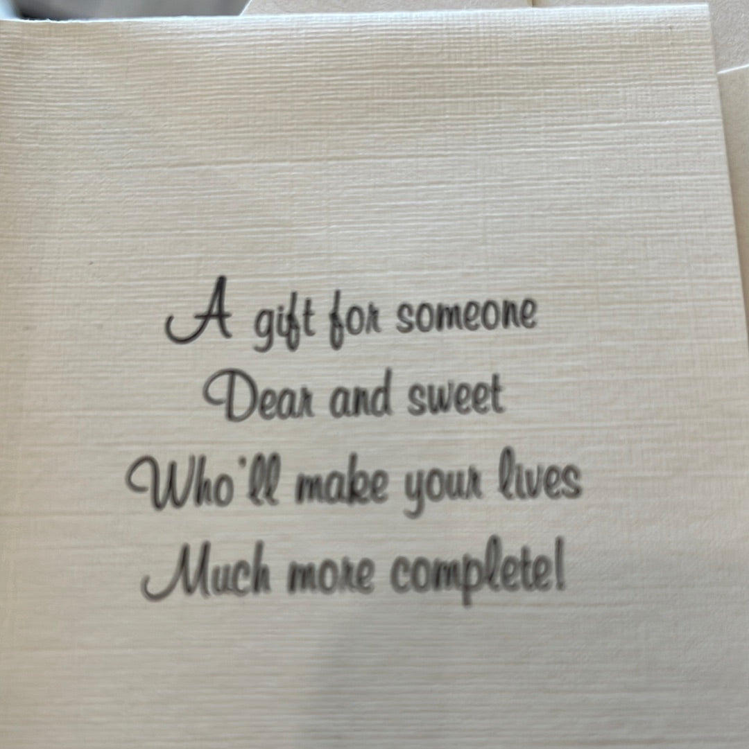Baby gift card