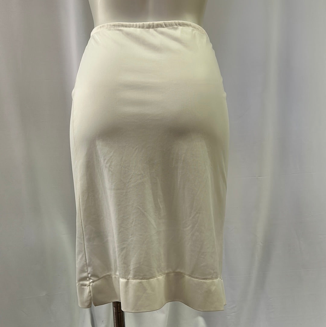 Embroidered Ivory Half Slip