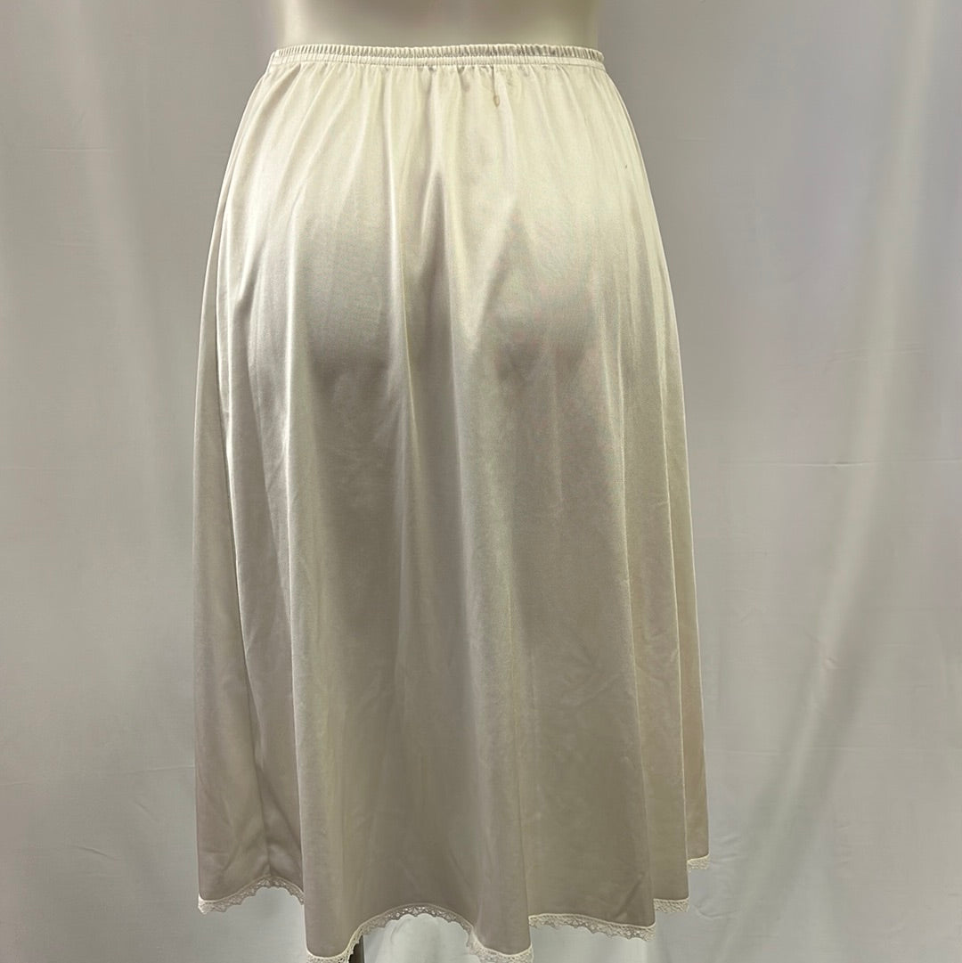 Plain Ivory Half Slip