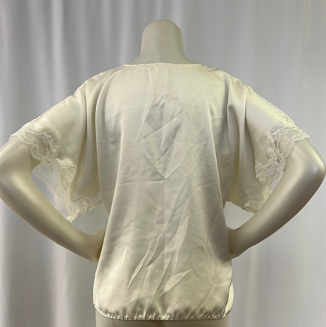 White Silk Lace Shirt