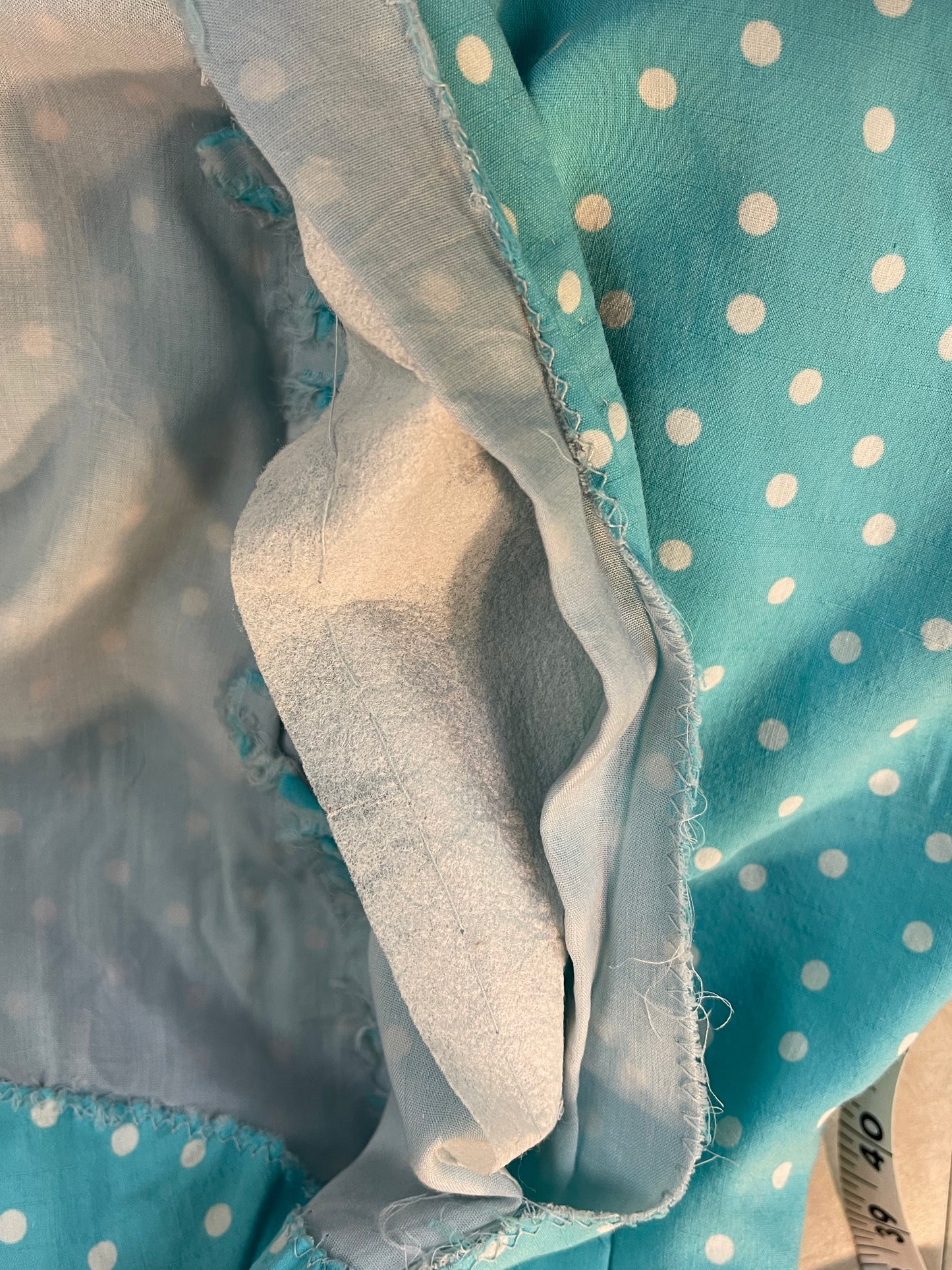 Teal & White Polka-dot Dress