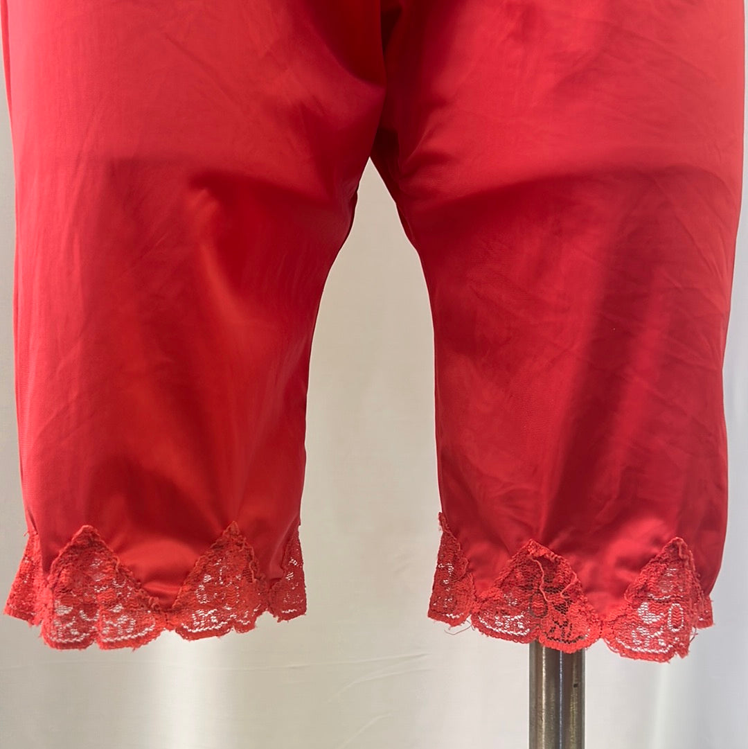 Red Nylon Lace Pantaloons