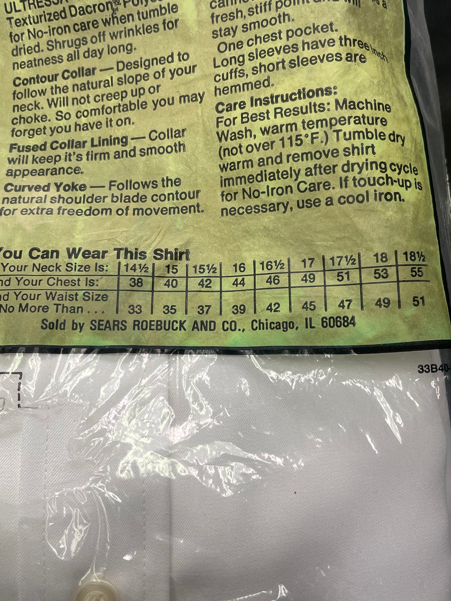 Men’s NOS White Collared Dress Shirt