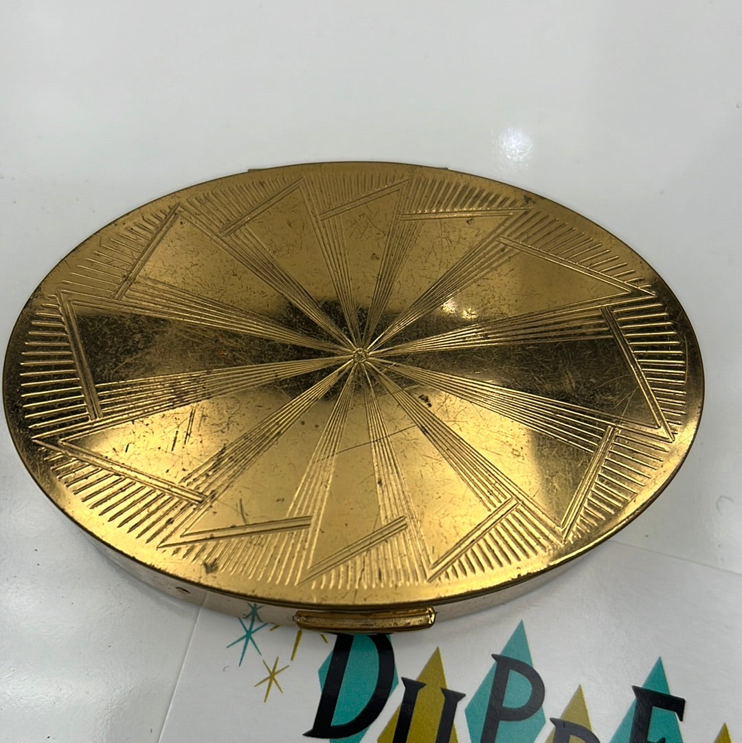 Oval mirrored makeup compact