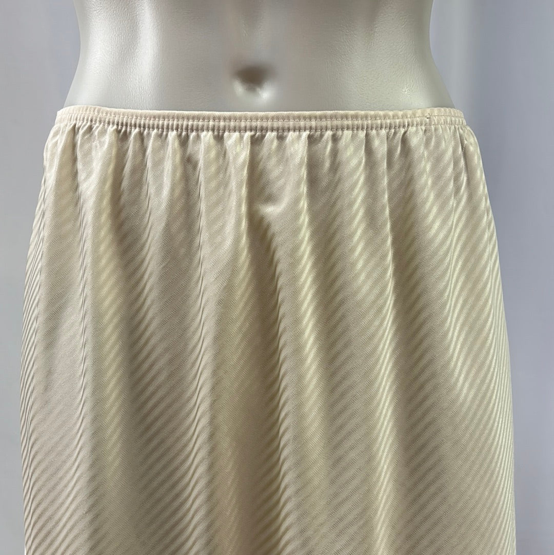 Striped Ivory Half Slip