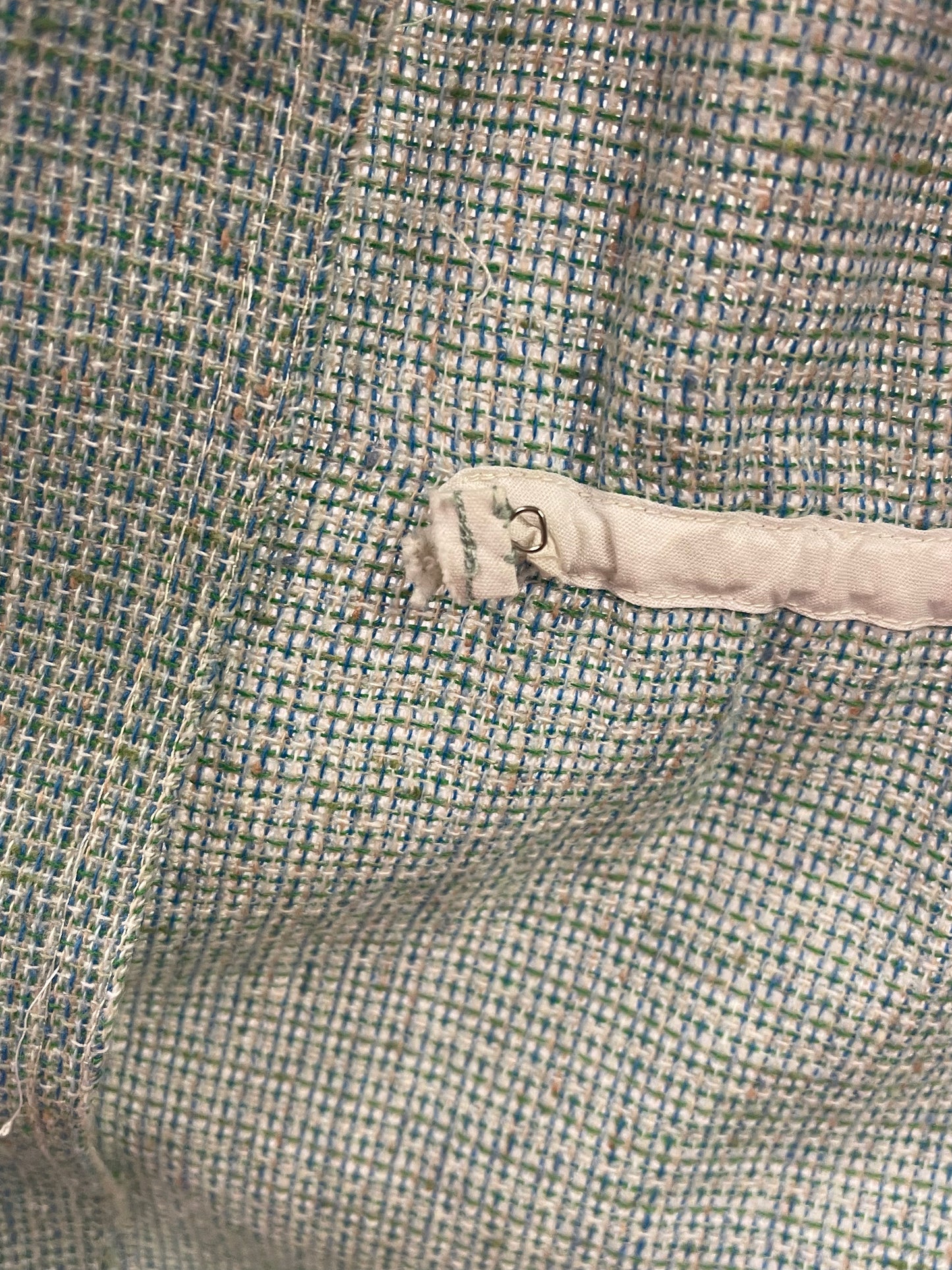 Blue Lightweight Tweed Pencil Dress