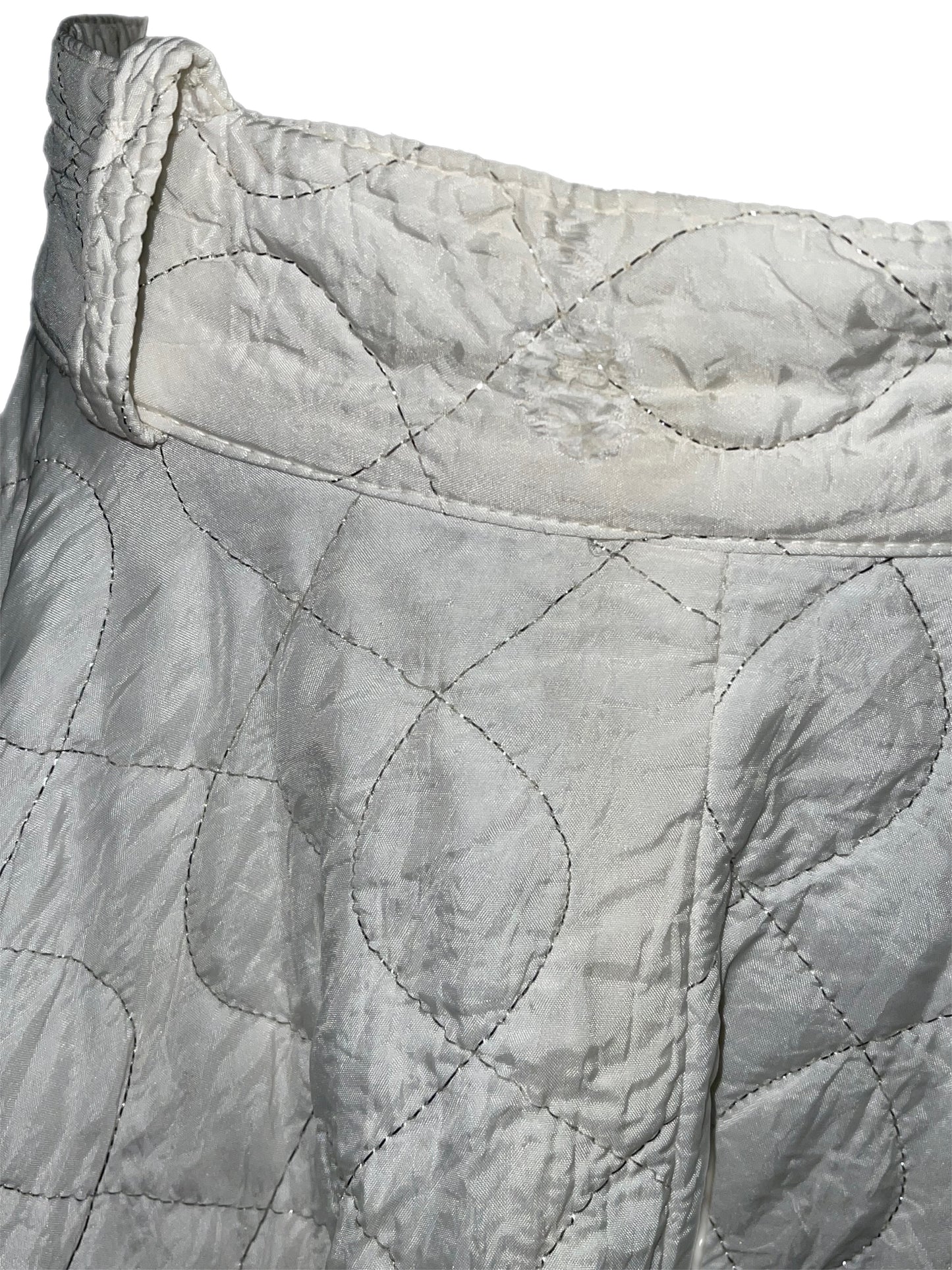 50s Ivory Quilted Skirt