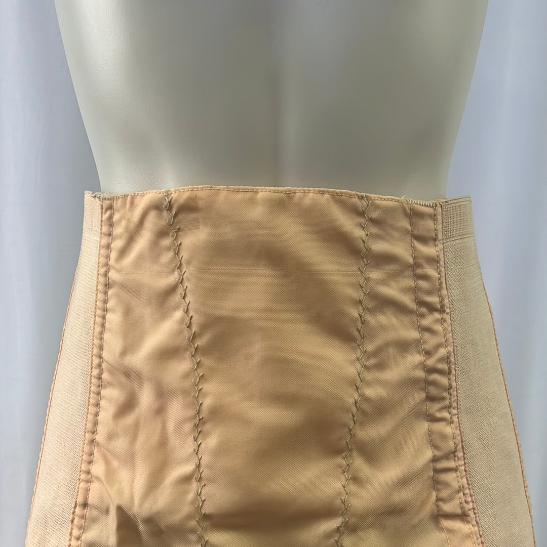 Peach Waist Cinching Garter Corset
