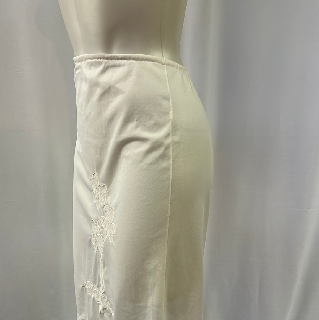 Embroidered Ivory Half Slip