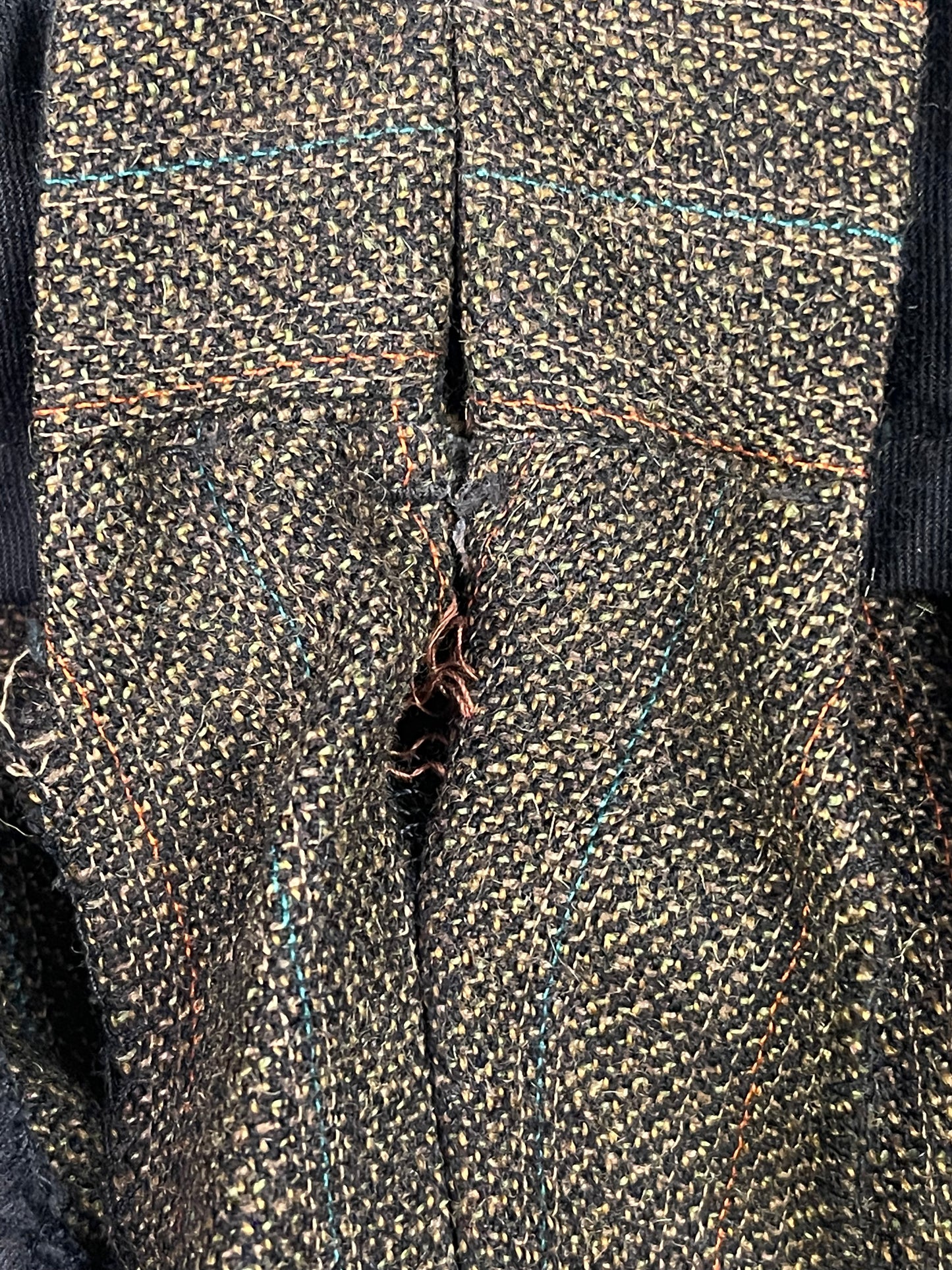 70s Brown Wool Belt Back Suit