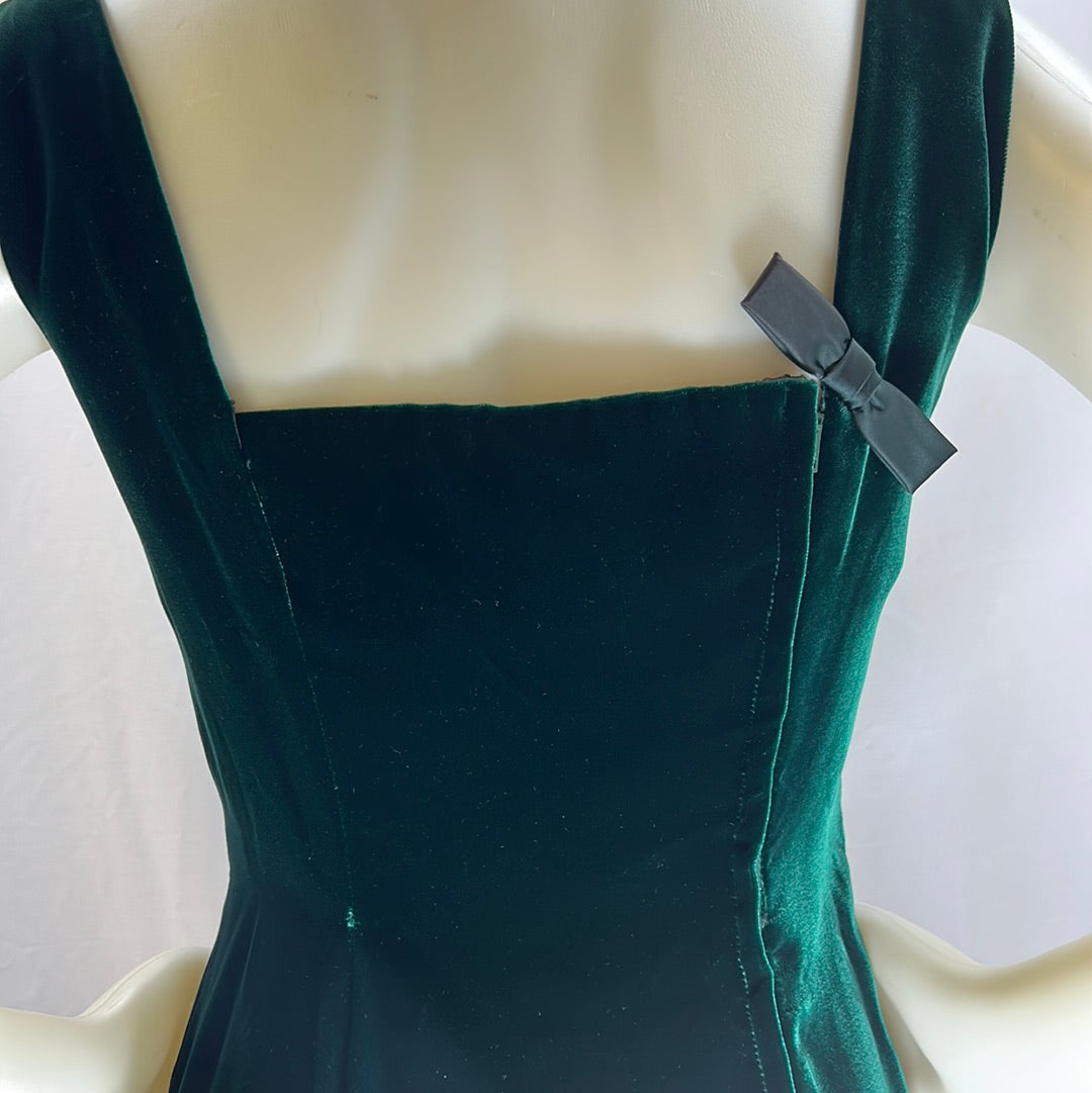 Green Velvet Dress