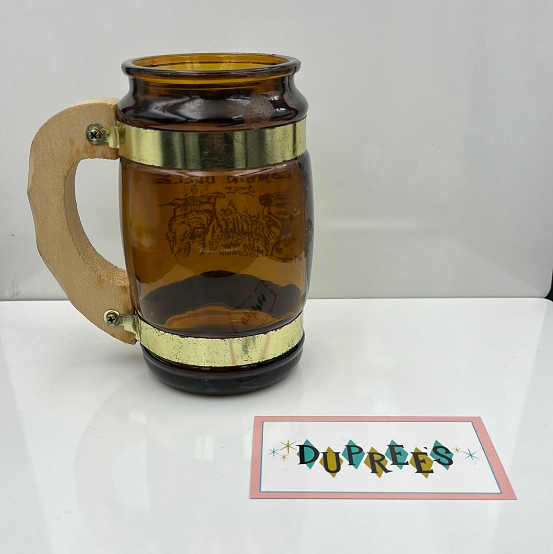 Wisconsin Dells Brown Glass Mug