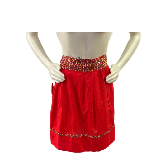Red Floral Kitchen Apron