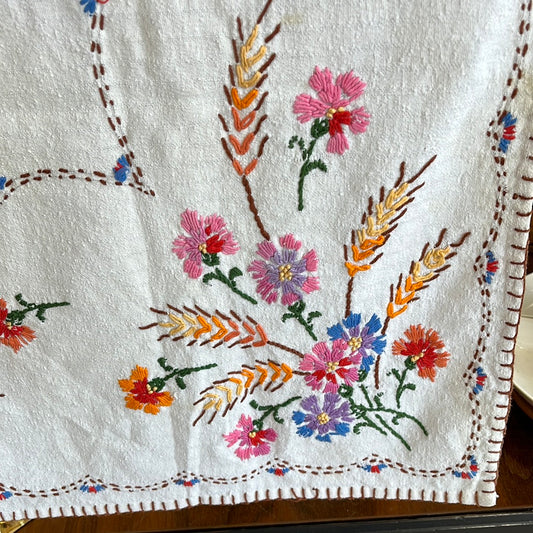 Embroidered table cloth