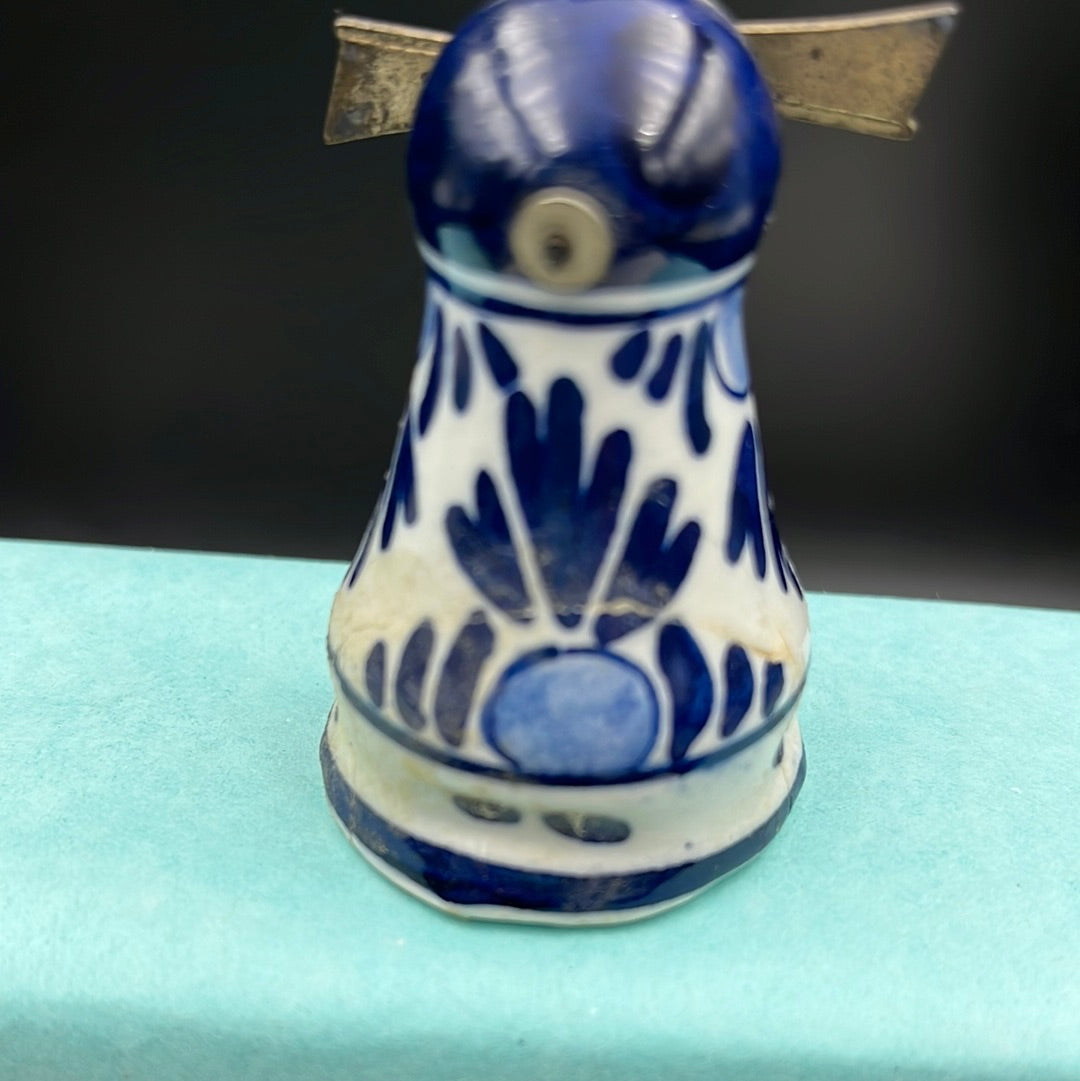Blue windmill salt and pepper shakers
