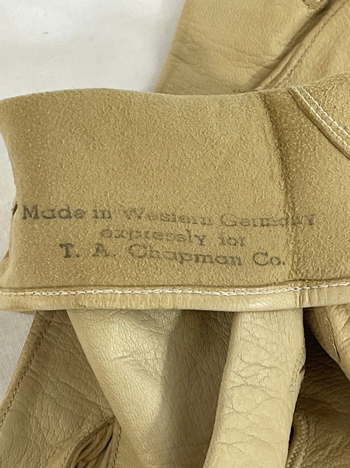 Beige Leather Gloves