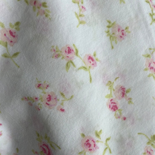 Pink floral pillowcase