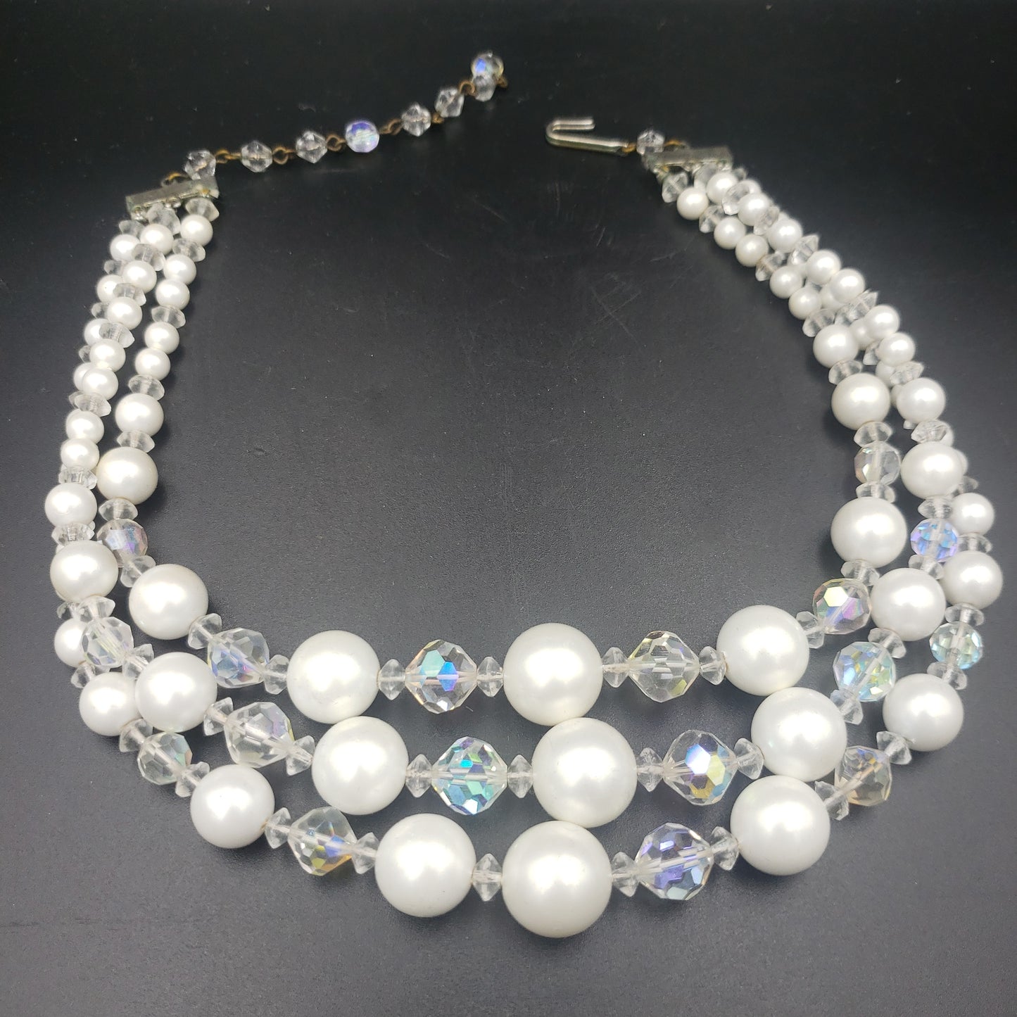 Clip on earrings and necklace costume jewelry set