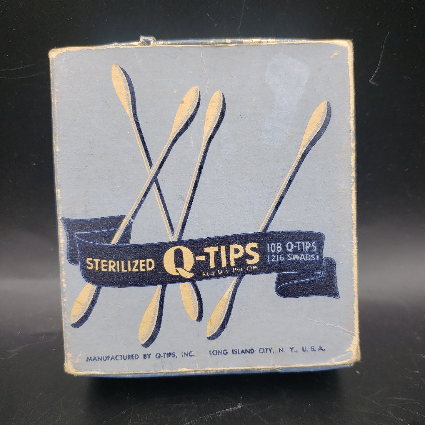 Vintage Q-Tips Box