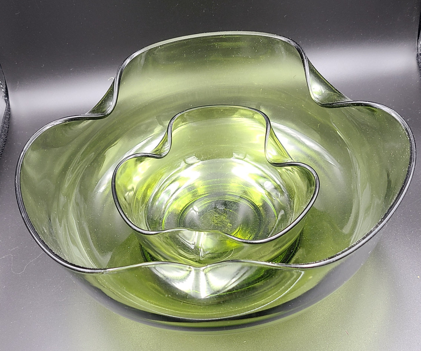Anchor Hocking Avocado Serving Bowls