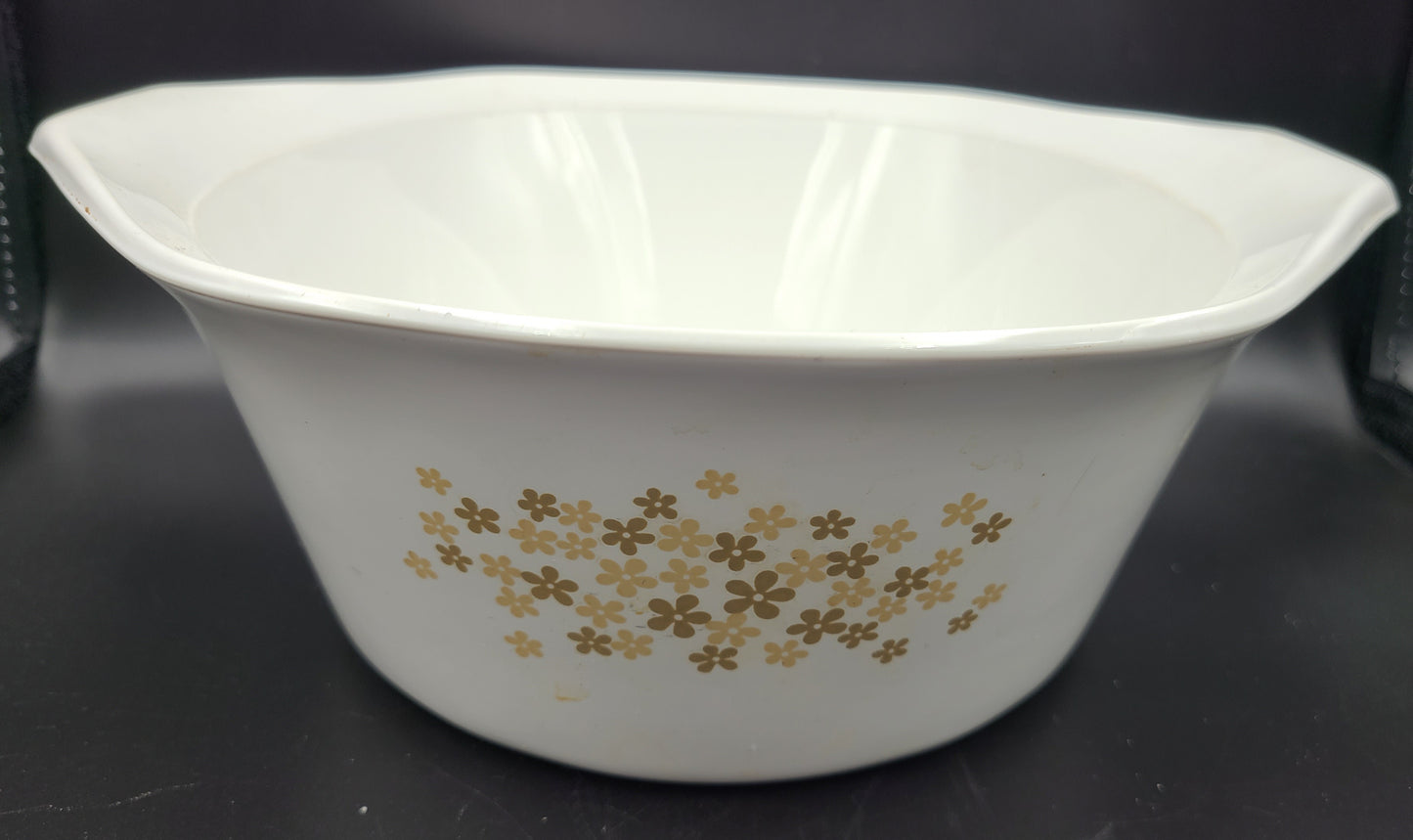 Libbey Brown Daisies Casserole Set