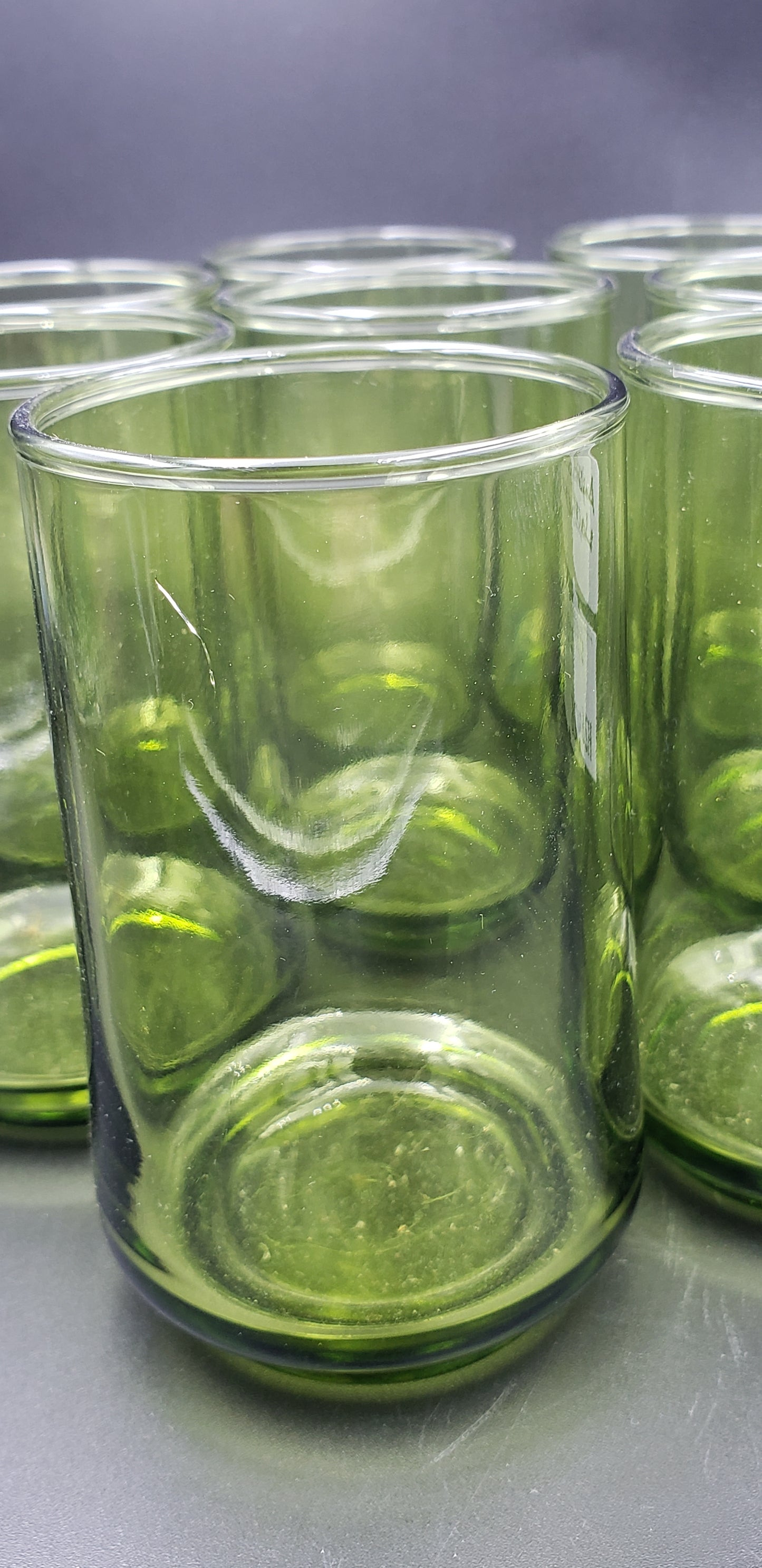 Anchor Hocking Green Juice Glasses