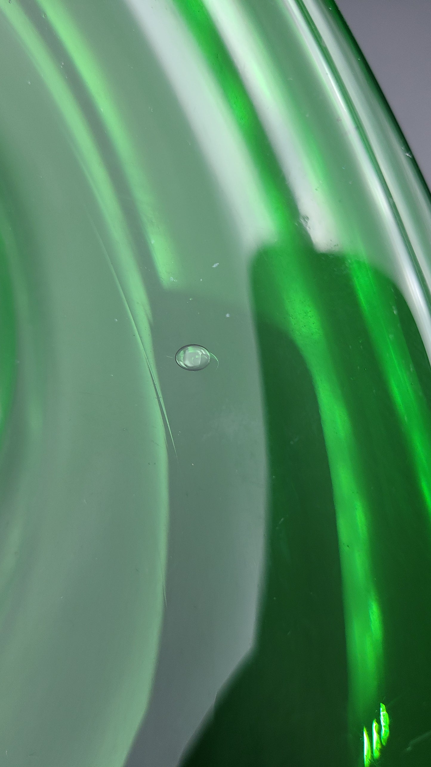 Abstract Vintage Green Glass Dish