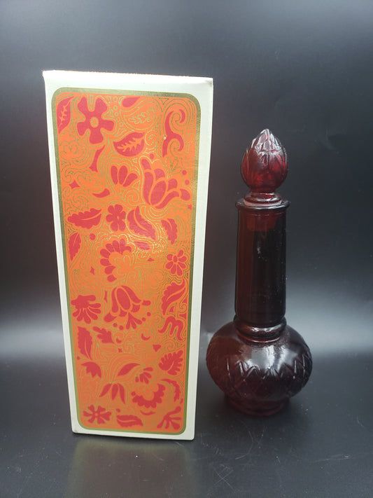 Vintage Avon Garnet Bud Base cologne bottle.