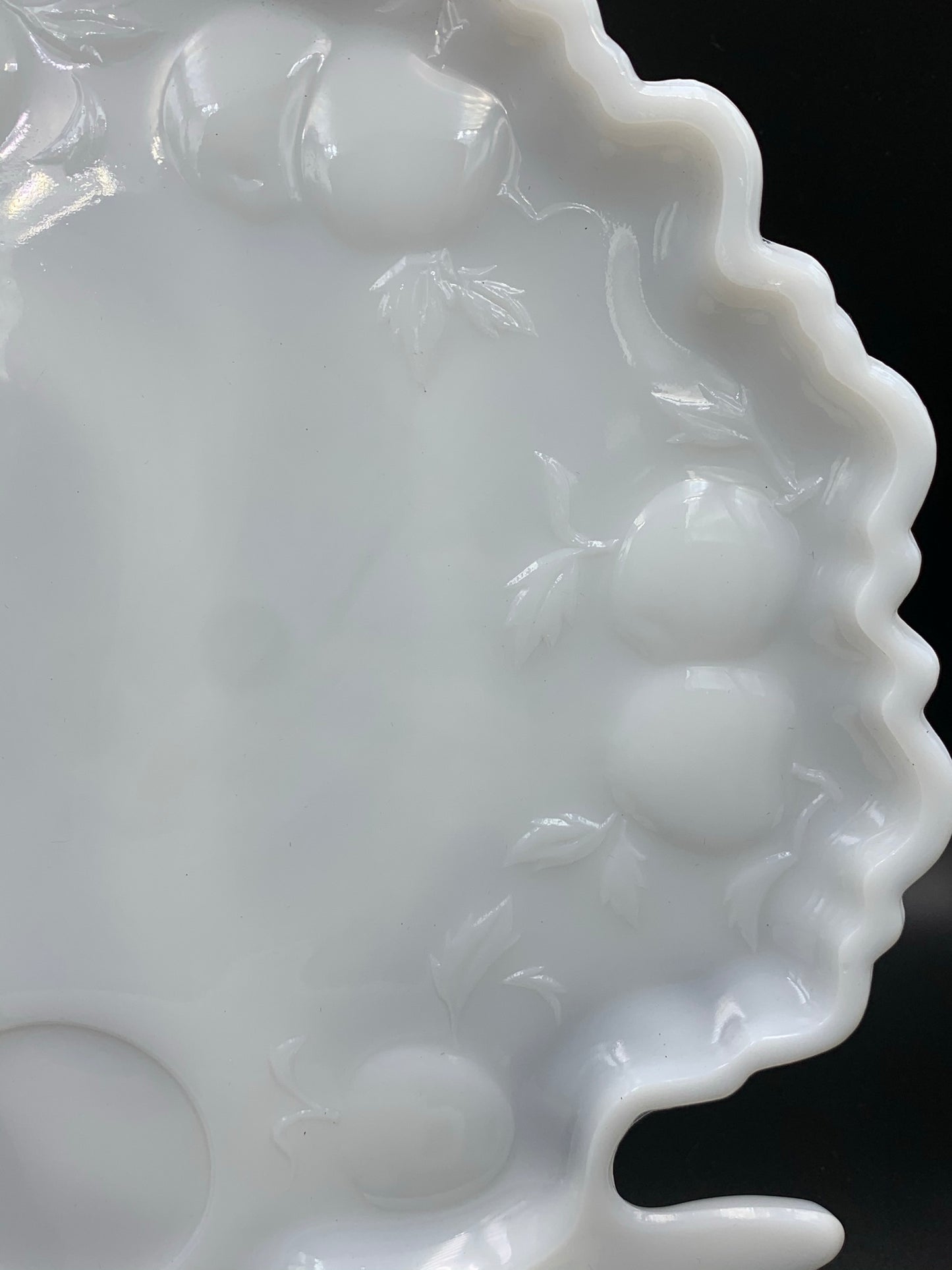 Hazel Atlas Milk Glass Snack Tray Set